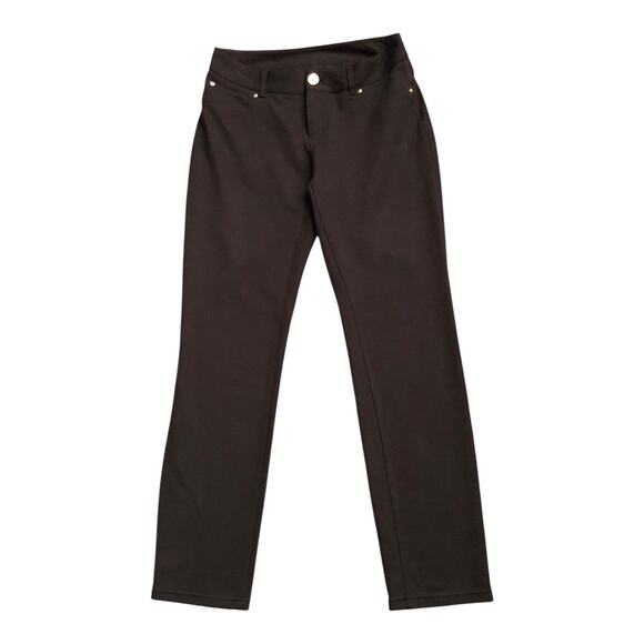 INC Womens Size 2 Brown Rayon Blend Stretch Slim Low Rise Pants 29" Inseam - Picture 1 of 5